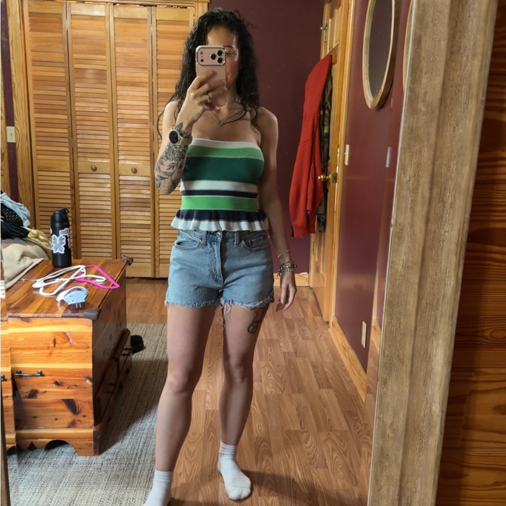 Abercrombie & Fitch Light Wash Denim Shorts
